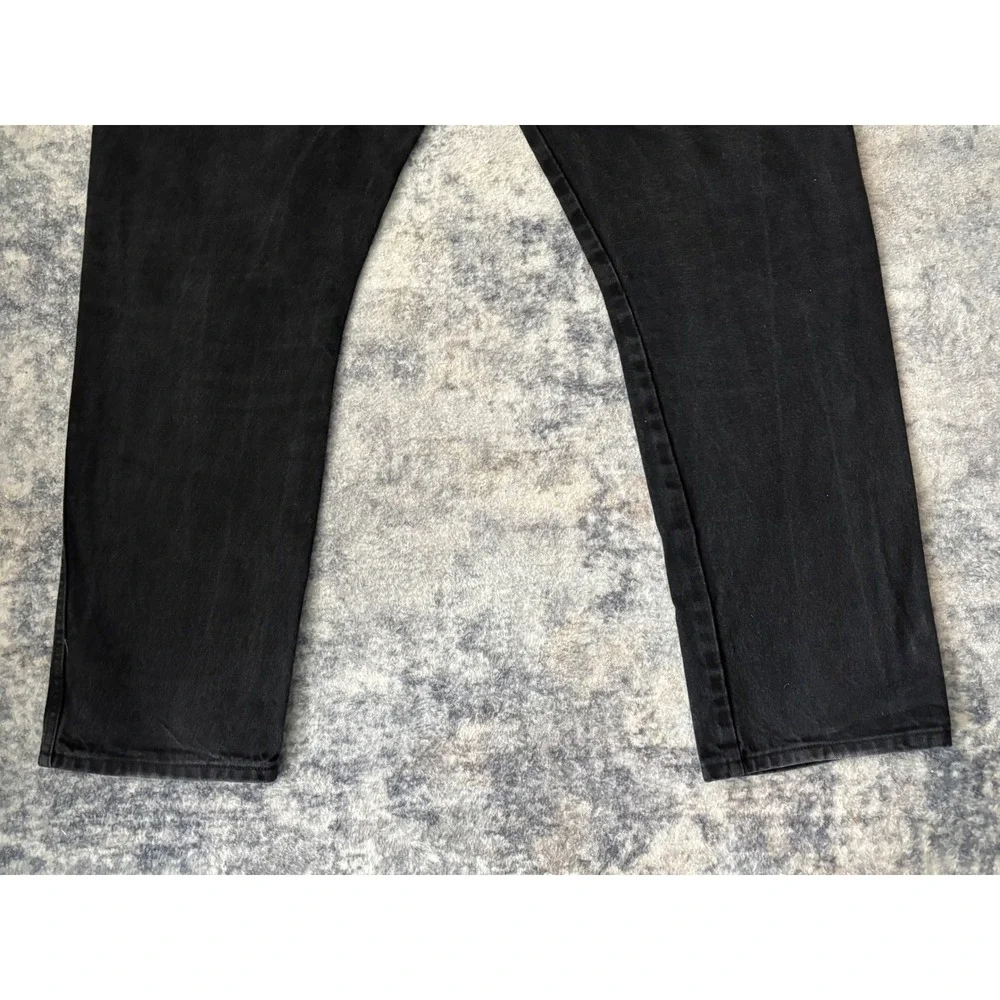 Vintage Wrangler Jeans Black 42x32 Denim 13MWZ Cowboy Cut Rodeo‎ Leather Patch